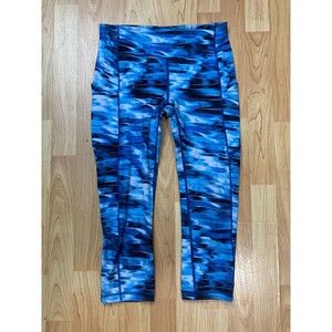 lululemon athletica Blue Patterned Cropped Pants
